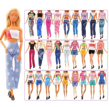 11 шт. МОДНЫЕ ВЫПУСКНЫЕ ПЛАТЬЯ + КУПАЛЬНИКИ ДЛЯ КУКОЛ FUN HOUSE ГАРДЕРОБ