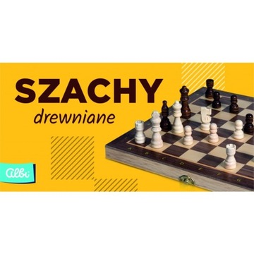 Gra logiczna klasyczna SZACHY DREWNIANE ALBI