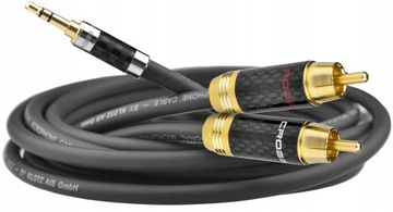 Kabel przewód 3,5mm Jack stereo- 2x RCA Klotz 28m
