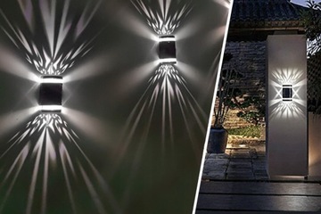 4x СОЛНЕЧНЫЕ СВЕТОДИОДНЫЕ САДОВЫЕ ФАСАДНЫЕ СВЕТИЛЬНИКИ СВЕТОДИОДНЫЕ НАРУЖНЫЕ НАСТЕННЫЕ СВЕТИЛЬНИКИ ВОДОНЕПРОНИЦАЕМЫЕ