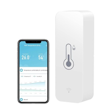 TERMOMETR HIGROMETR czujnik wilgoci temperatury WiFi TUYA Smart Dom Alexa