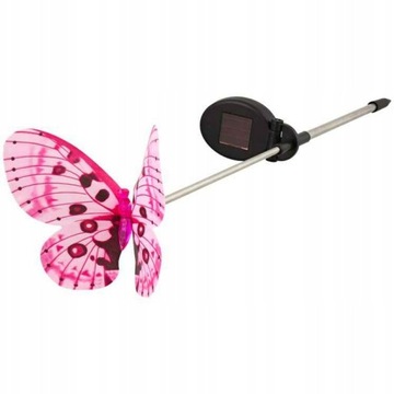Motyl solarny kolor ogrodowa figurka 2 SZT RGB
