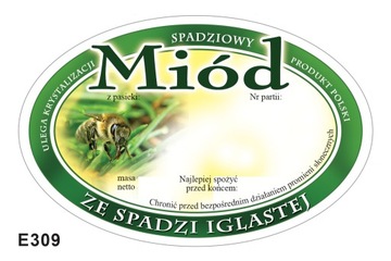 Etykiety na Miód ze Spadzi Iglastej (100szt)
