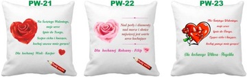 Poduszka walentynkowa dedykacja + imiona imię Wzory MIX