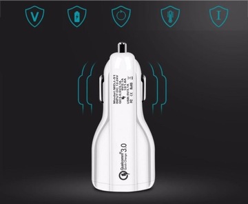 БЫСТРОЕ АВТОМОБИЛЬНОЕ ЗАРЯДНОЕ УСТРОЙСТВО 3,1 А USB LED QC 3.0