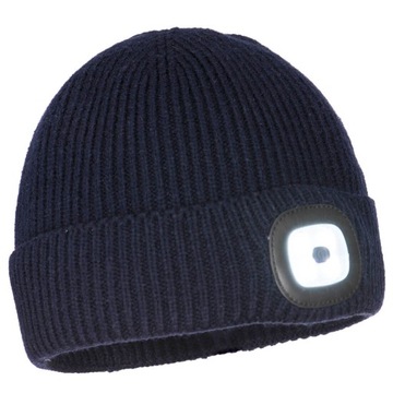 PORTWEST CZAPKA ZIMOWA Z LATARKĄ LED USB B033