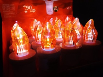 Свеча электрическая могильная Led RED 12 шт.