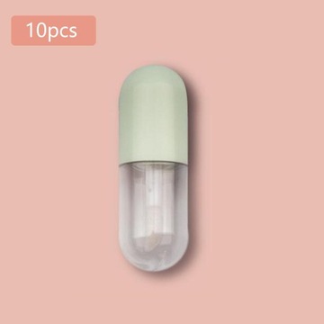 10 баночек для блеска для губ с вкладышами в форме капсул, 5 мл Lovely Green