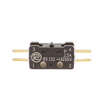 Łącznik krańcowy miniaturowy 83-132 z trzpieniem 1Z+1R złocony