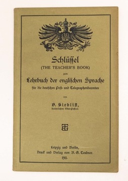 STARA KSIĄŻKA LEHRBUCH DER ENGLISCHEN SPRACHE 1911