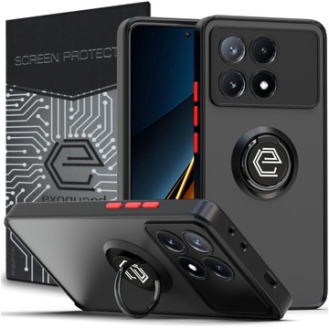 КРЫШКА ARMOR CASE RING + СТЕКЛО для XIAOMI POCO X6 PRO 5G