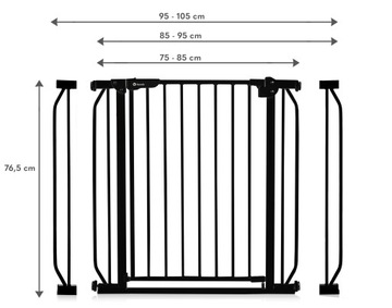 Барьер защитные ворота двери лестница SELF LATCH 75-105см Lionelo Truus