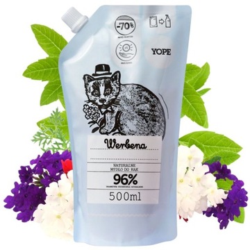 YOPE Mydło do rąk Werbena Refill 500ml