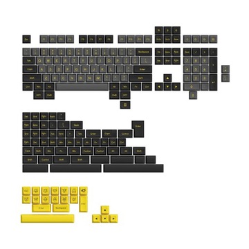 AKKO Keycaps Black&Gold ABS - Zestaw Keycapów o Profilu SAL (195 Klawiszy)