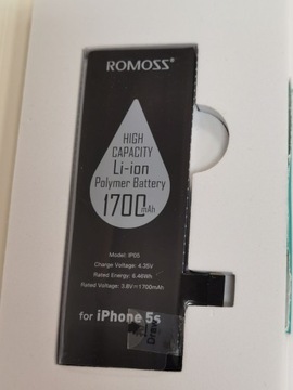 Аккумулятор ROMOSS для iPhone 5s 5c, 1700 мАч, литий-полимерный