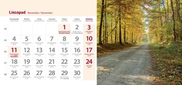 Календарь настольный 2024 месяц стоячий 24х11см ПОЛЬСКИЕ ПЕЙЗАЖИ