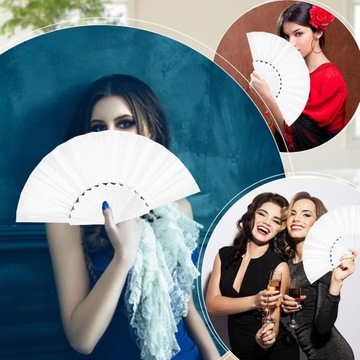 Фан -фанат Японский китайский жарм летняя свадьба для гостей белые