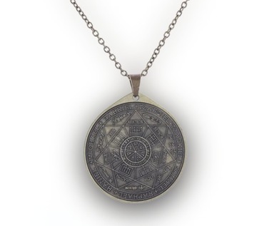 Naszyjnik Duży Talizman 7 Aniołów Archaniołów Amulet Talizman Orgonit