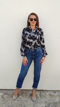 Рубашка с классическим принтом Natally Fashion L(40)