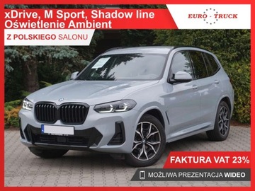 BMW X3 G01 SUV Facelifting 2.0 20d 190KM 2024 BMW X3 Kamera salon PL xDrive M Shadow Line Tempomat Skora FV23