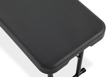 Zestaw Ogrodowy Cateringowy Biesiadny Bankietowy STÓŁ 180cm 2 Ławki grafit