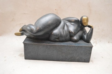 FIGURA Z BRĄZU - ART DECO - ABSTRAKCJA KOBIETA AKT