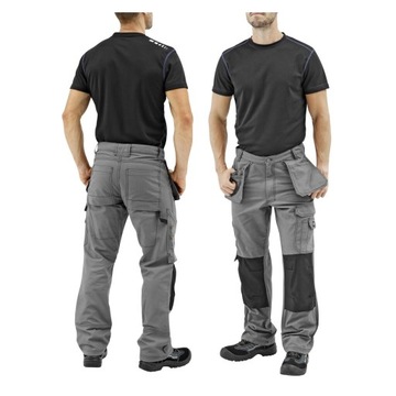 SPODNIE ROBOCZE MOCNE SZARE BLUEWEAR ROZMIAR 56