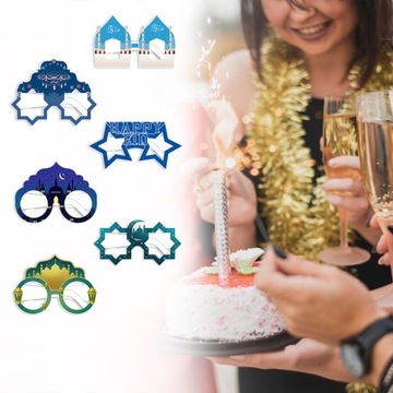 Eid Mubarak Okulary Party Supplies Opaska na głowę na imprezę świąteczną dla dzieci 6 szt.