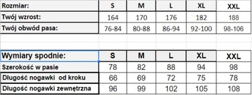 Spodnie dresowe bawełna ściągacz POLSKIE czarny XL