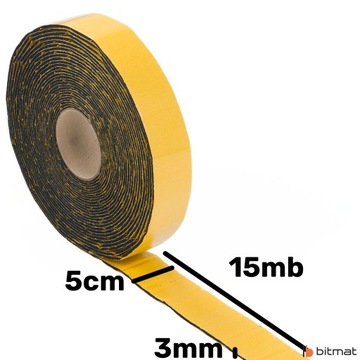 Прочная, водонепроницаемая, двусторонняя, самоклеящаяся резиновая изоляционная лента, 3 мм.