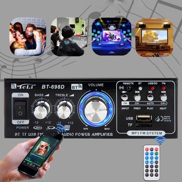 УСИЛИТЕЛЬ СТЕРЕО УСИЛИТЕЛЬ РАДИО MP3 BLUETOOTH