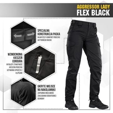 M-Tac Spodnie Aggressor Lady Flex Black