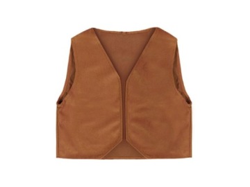 KAMIZELKA DO STROJU PASTUSZEK STRÓJ KOWBOJ KOSTIUM COWBOY BRĄZOWA 134-140