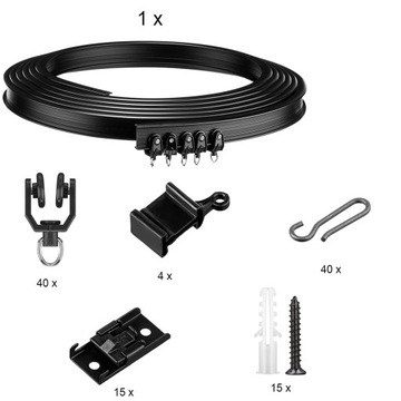 5M SZYNA DO ZASŁONY SUFITOWEJ SZYNA SUFITOWA DO ZASŁON SYSTEM SZYN DO FIRAN