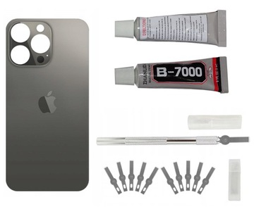 Klapka Tył iPhone 13 Pro Szary + Nożyk + Klej