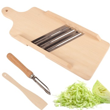 КАПУСТОСРЕЗКА С 3 ДЕРЕВЯННЫМИ НОЖАМИ