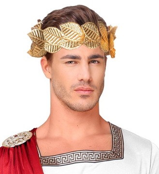 ЗОЛОТОЙ ЛАВРОВЫЙ ВЕНОК С ЦЕЗАРЬМИ ЛИСТЬЯМИ