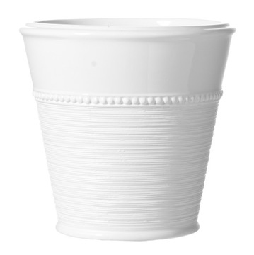 DONICZKA CERAMICZNA BIAŁA 22x21 OSŁONKA OZDOBNA