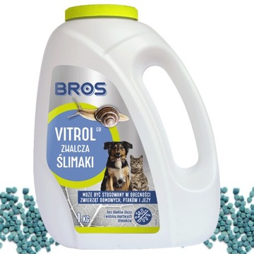 Trutka Środek na Ślimaki EKO Vitrol GB 1kg Bros Bezpieczny dla zwierząt
