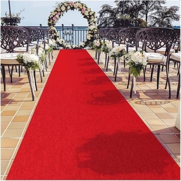 Red Carpet Runner Włóknina dywanik weselny 10m x 1m x 2,5mm