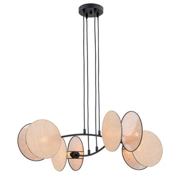 Lampa wisząca MOTIF 4 NATURAL Czarny Nowoczesne oświetlenie