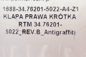 OBUDOWA POKRYWA DACHU KRÓTKA PRAWA MAN TGX