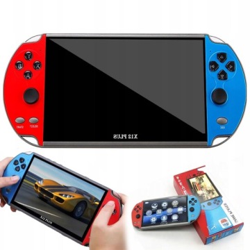 Přenosná Herní Konzole X12 Plus Mnoho Her 2700 16 Gb 7'' Polština