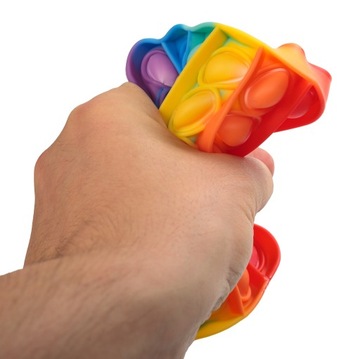 СЕНСОРНАЯ ИГРУШКА PUSH POP IT КВАДРАТНАЯ РАДУГА
