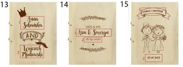 Свадебный альбом с деревянной гравировкой - свадебный подарок