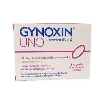 Gynoxin UNO 600mg, 1 kapsułka dopochwowa Inpharm