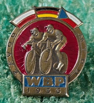 ODZNAKA IX WYŚCIG POKOJU 1956 WARSZAWA-BERLIN-PRAGA - ZAVOD MIRU