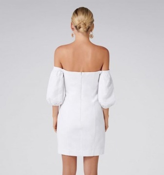 Sukienka odkryte ramiona FOREVER NEW biała 40