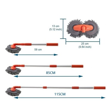 ЩЕТКА ДЛЯ МОЙКИ АВТОМОБИЛЯ АВТОМОБИЛЬНАЯ ШВАБРА НАВОДКИ ДЛЯ ШВАБРЫ ИЗ МИКРОФИБРЫ