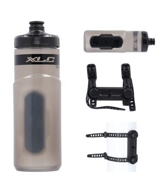 2 бутылки для воды XLC 600+650 мл FIDLOCK, универсальный держатель XL, набор МАГНИТ
